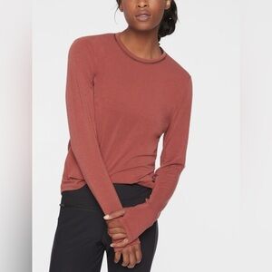 Athleta Industry Top, Havana Brown Color, Size L.